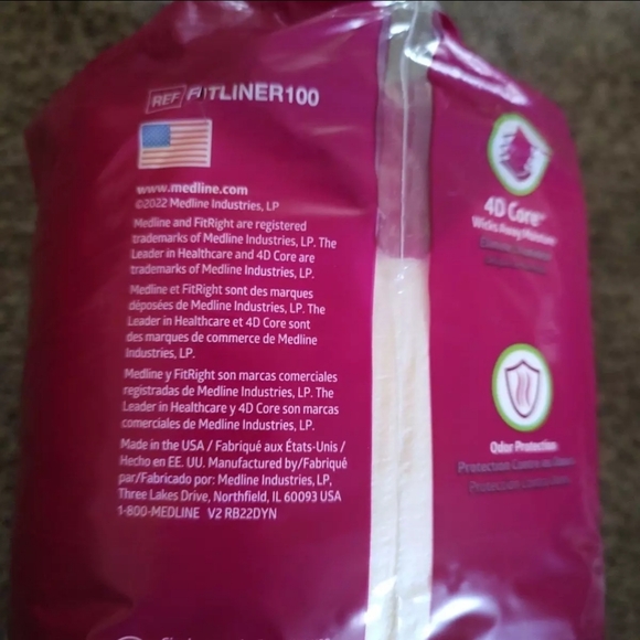 Medline FitRight Extra Incontinence Liner Pad 13x34 20Ct (Missing 3) 4D Core - Picture 5 of 16